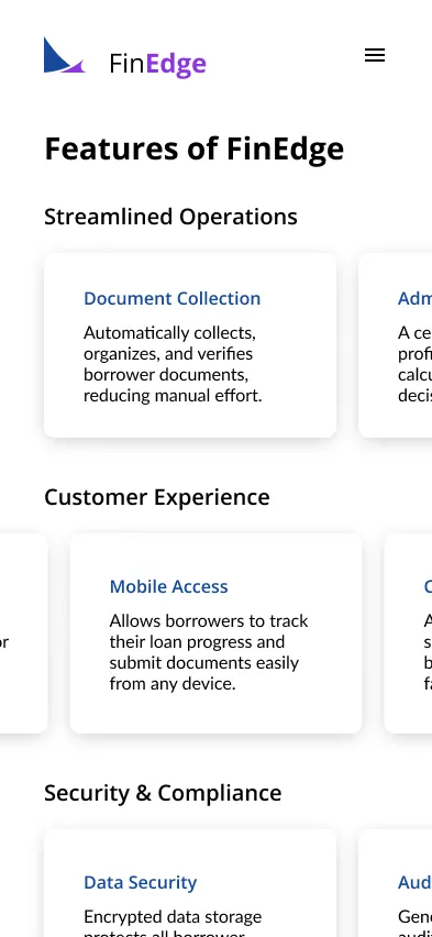 FinEdge Features Breakdown