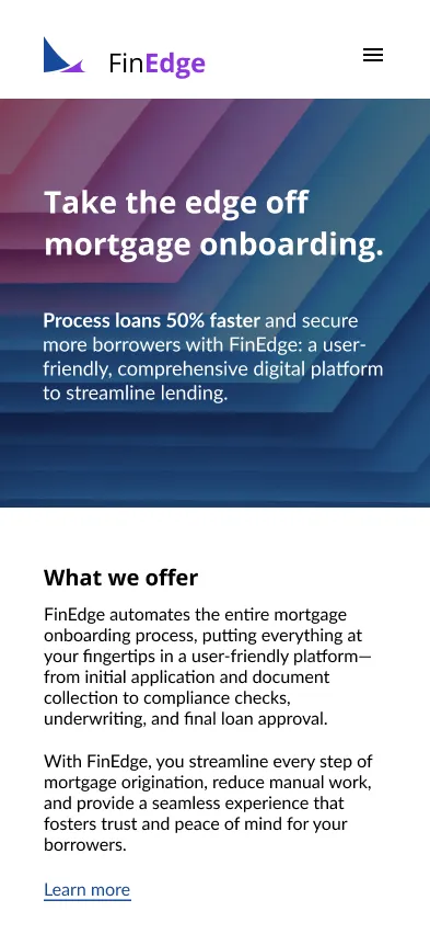 FinEdge Homepage
